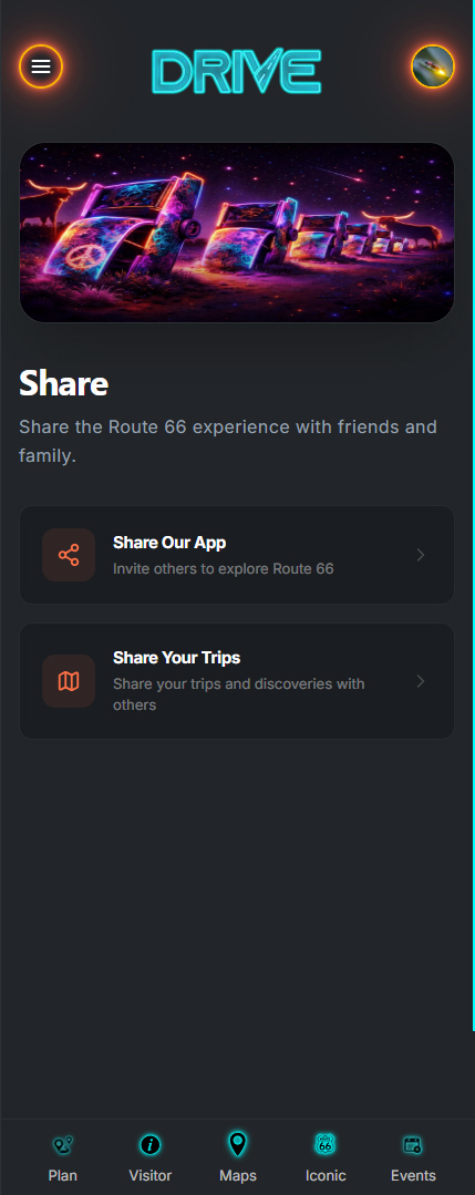Route 66 App Screen 22
