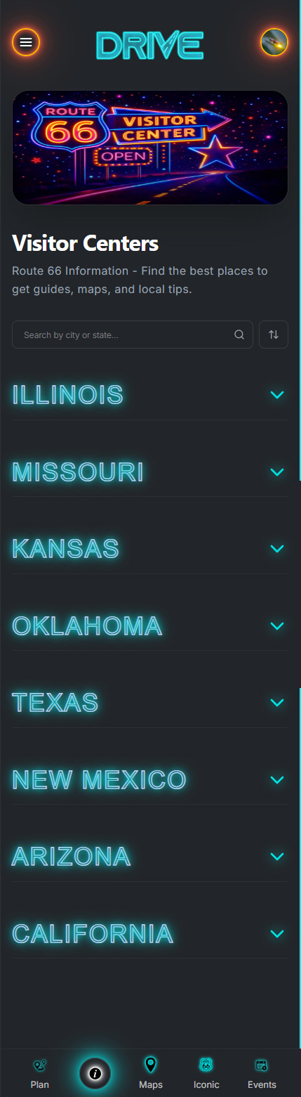 Route 66 App Screen 9