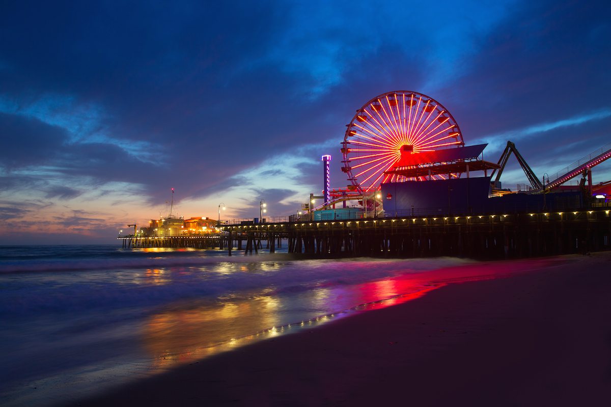 Santa Monica California sunset 