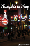 Beale street in Memphis at night