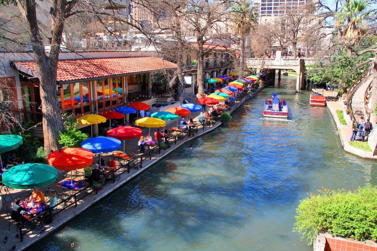 the San Antonio riverwalk.