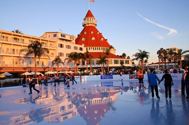 Ice Skating at Hotel Del Coronado