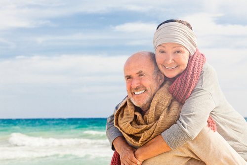 Retired Couple at the Beach