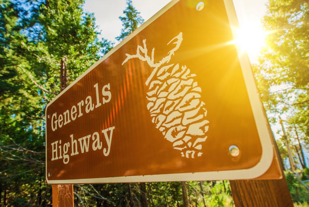 Generals Highway Sign
