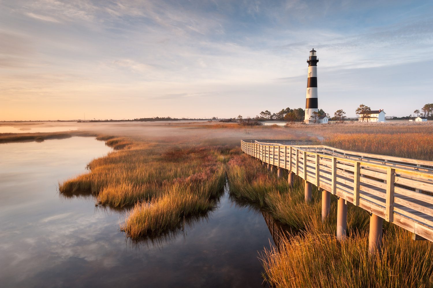 North Carolina Bodie Island Lighthouse Scenic Landscape