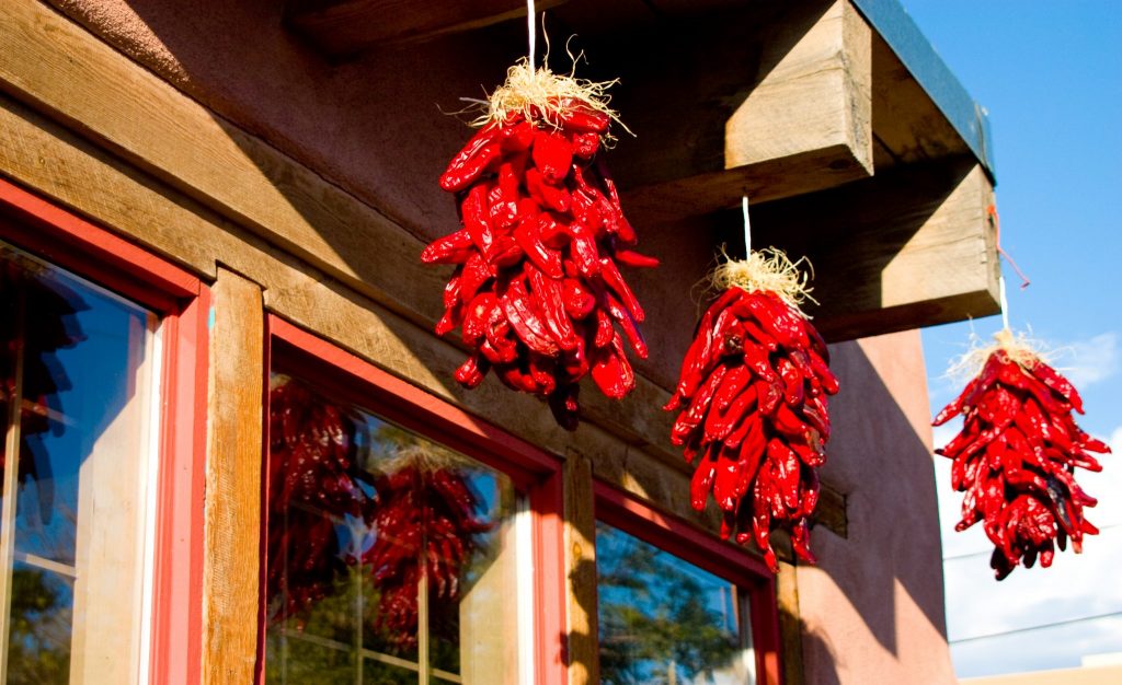 Hanging chilies