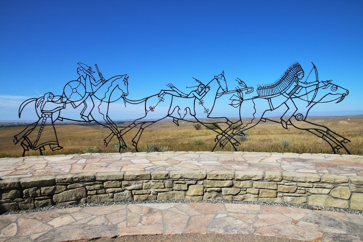 Indian Memorial At Little Bighorn Battlefield National Monument, Montana, Usa