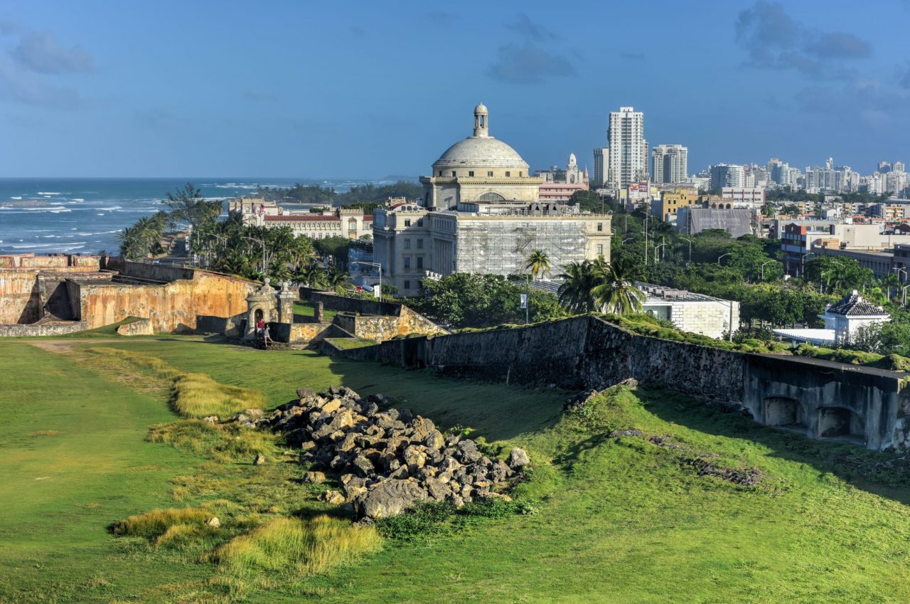 Puerto Rico Capitol and Castillo de San Cristobal San Juan Puerto Rico