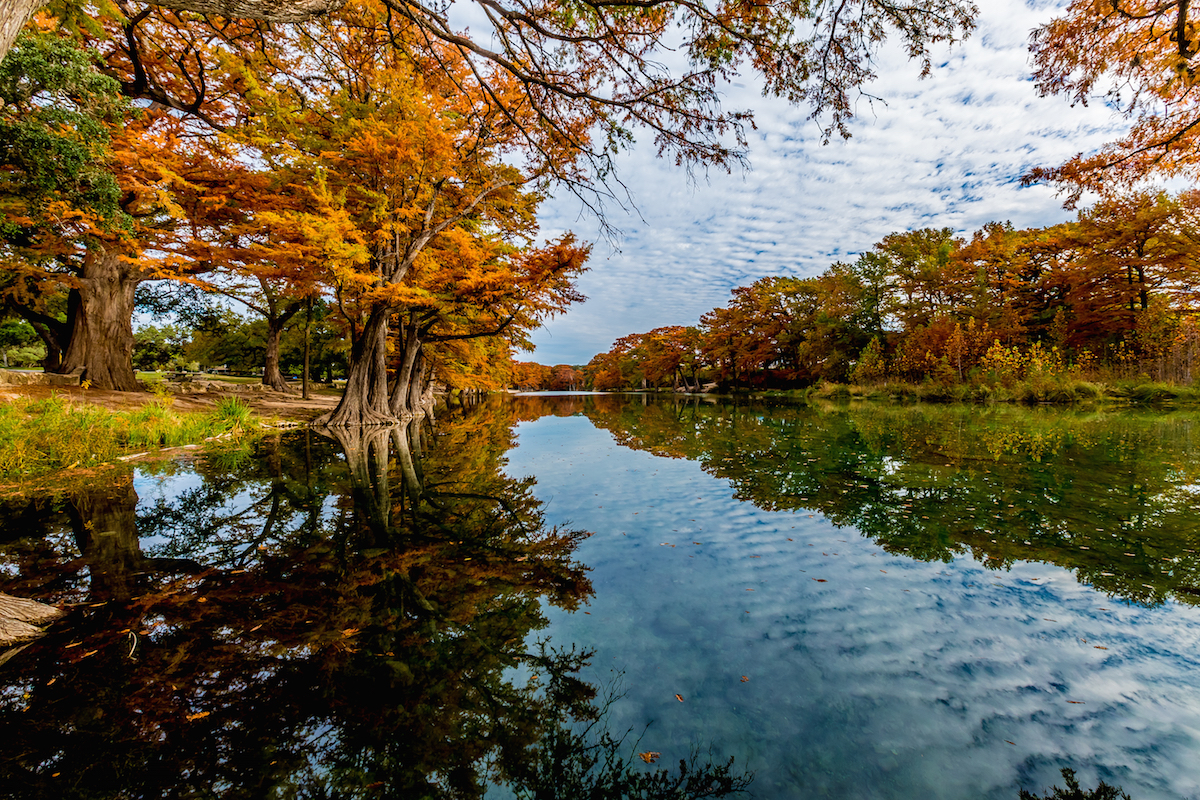 Autumn on the Frio River at Garner State Park, Texas