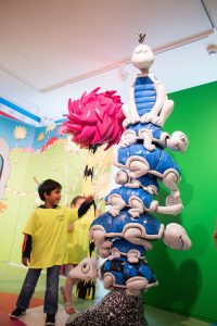 Stacked turtle exhibit in the Amazing World of Dr. Seuss Museum 