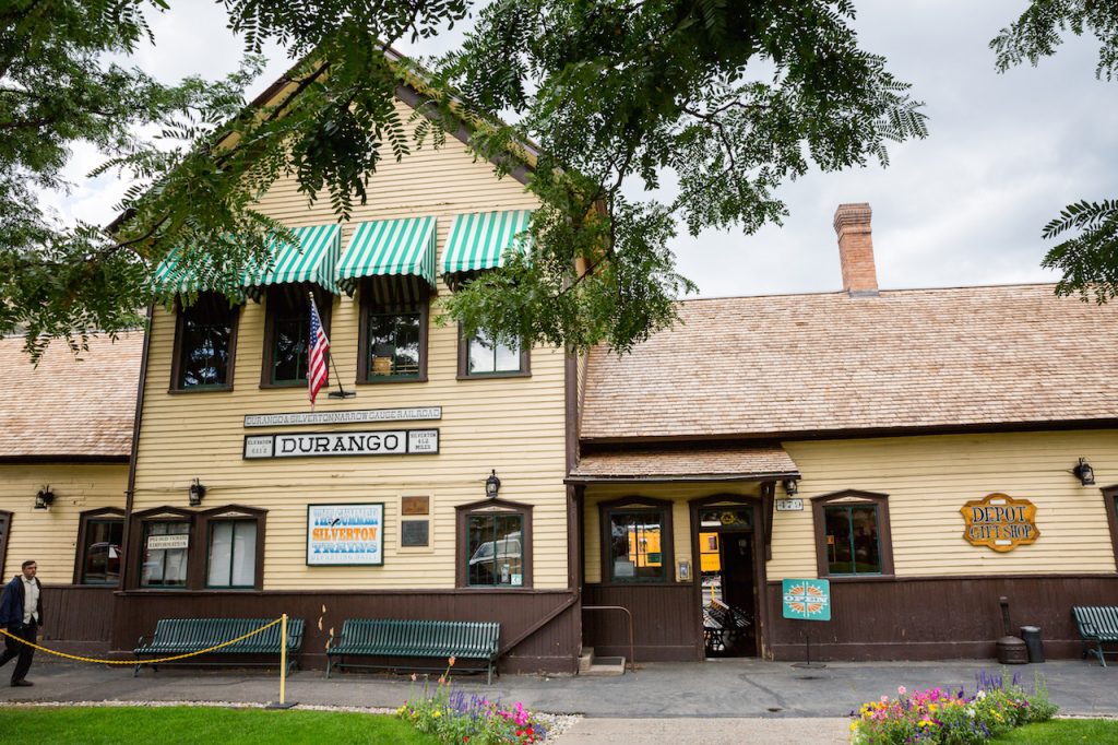 front building view of the Durango and Silverton Railroad 
