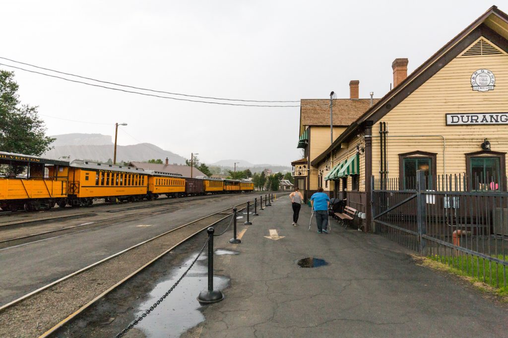 The outside of the Durango and Silverton Railroad 