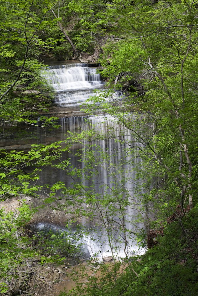 Big Clifty Falls a 60 foot waterfalls in Clifty Falls State Park located near Madison Indiana USA