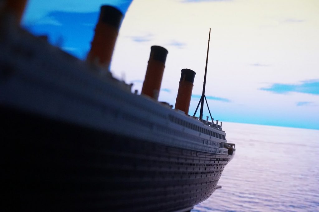 Titanic in the water