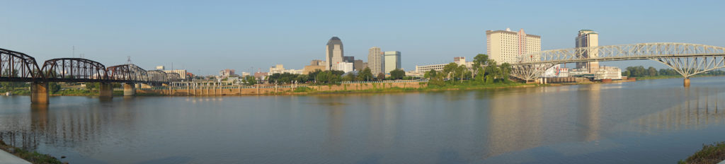 panorama of the Red River in Louisiana
