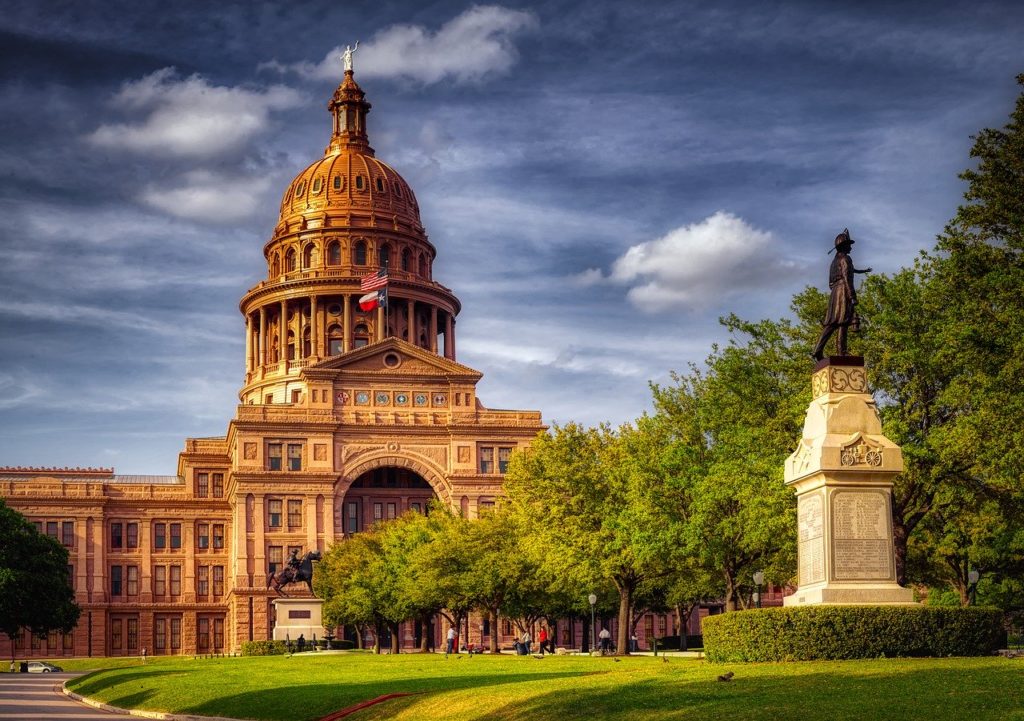 The Capitol building in Austin, Texas